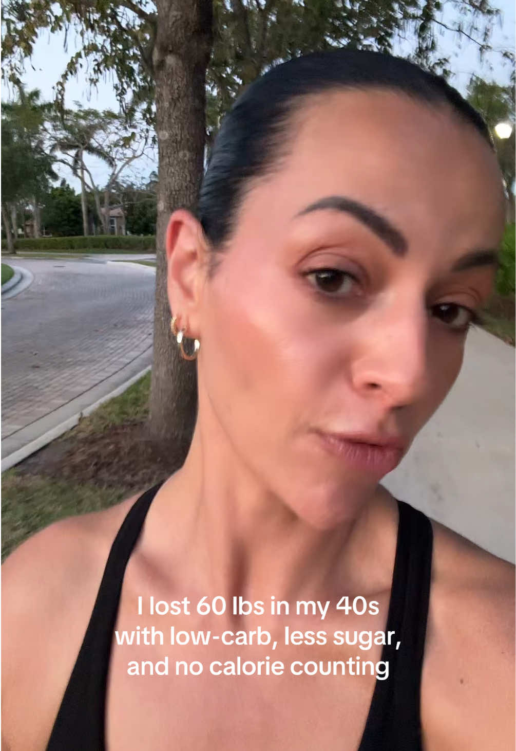 I lost 60 lbs without starving myself. It started with less sugar, not less food. #40sGlowUp #LowCarbLifestyle #WeightLossOver40 #weightlosstipsforwomen