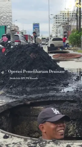 Pemeliharaan Saluran Jl. Piere Tendean, segmen pertigaan depan megamall s/d umah duren.  2-12 April 2025. #drainase #manado #dpuprmanado #fyp #swakelola #opdrainase @puprkotamanado @daddy.conrads 