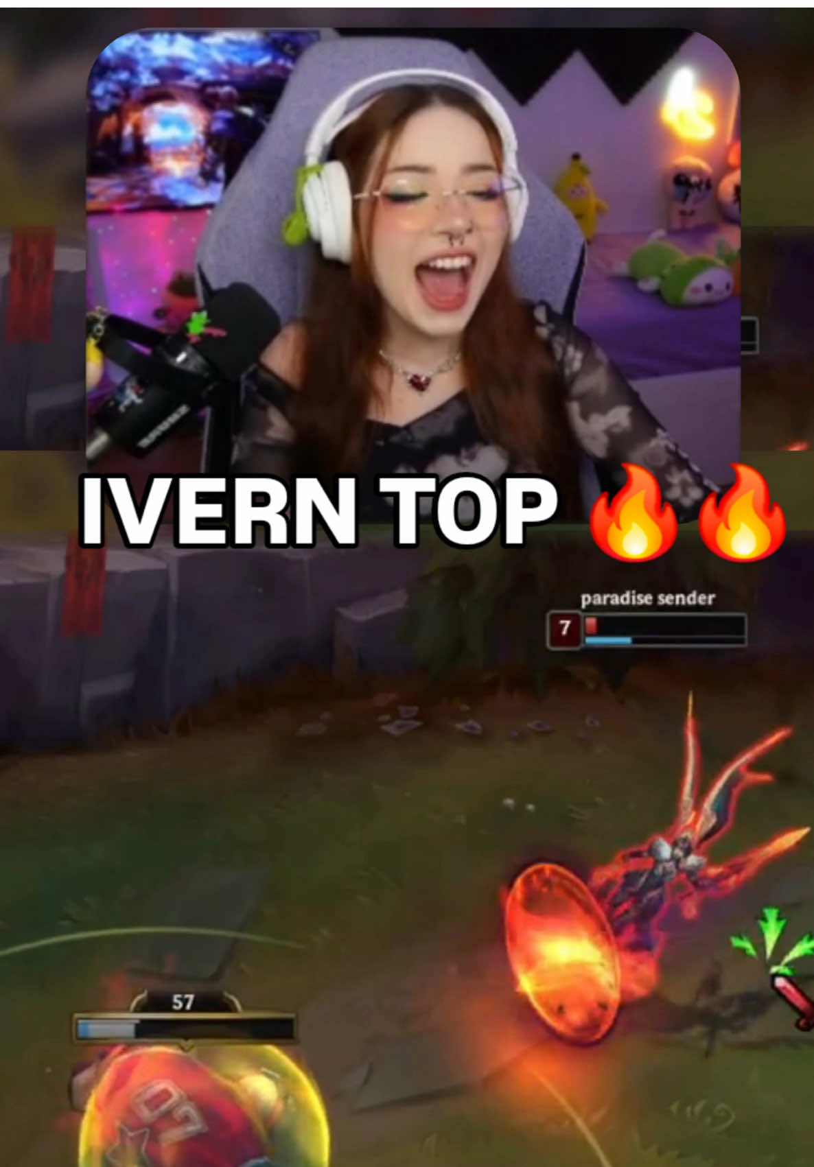 Día 2 jugando ivern en todas las líneas hasta hacerme penta 🌸 | Parte 2/365 . #leagueoflegends #riotgames #streamergirl #twitchclips #lolplays #memeslol #gaming #ivern . .