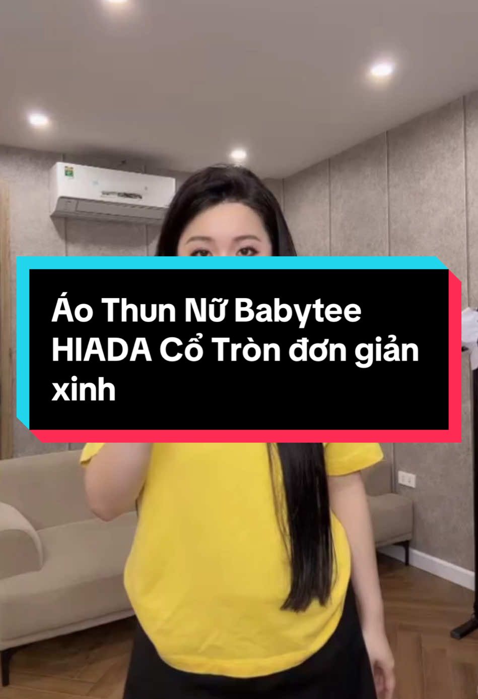 Áo Thun Nữ Babytee HIADA Cổ Tròn đơn giản xinh#thuyreview96 #thoitrang #aothunnu #aobabytee #macdepcungtiktok 