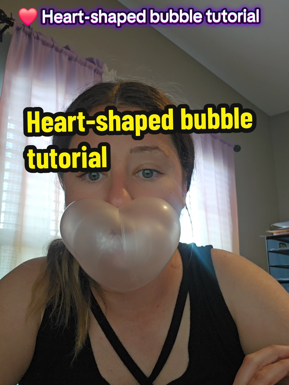 Replying to @twevletua how to blow a heart shaped bubble tutorial... 
