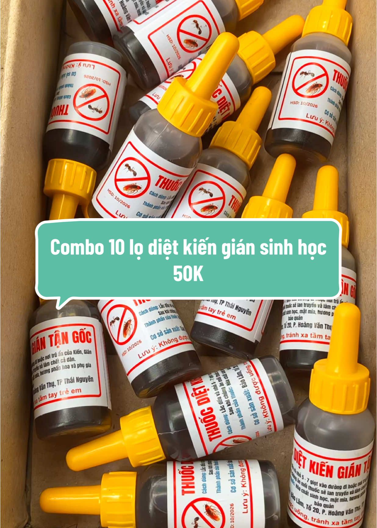 Combo 10 lọ diệt kiến gián sinh học giá chỉ 50K, miễn phí ship. Tuy nhiên, giá có thể thay đổi sau khi chương trình khuyến mãi kết thúc, cho nên anh chị tranh thủ mua nha #dietkien #dietkientainha #dietkiensinhhoc #dietkiengian #dietkiengiansinhhoc #muagihot 