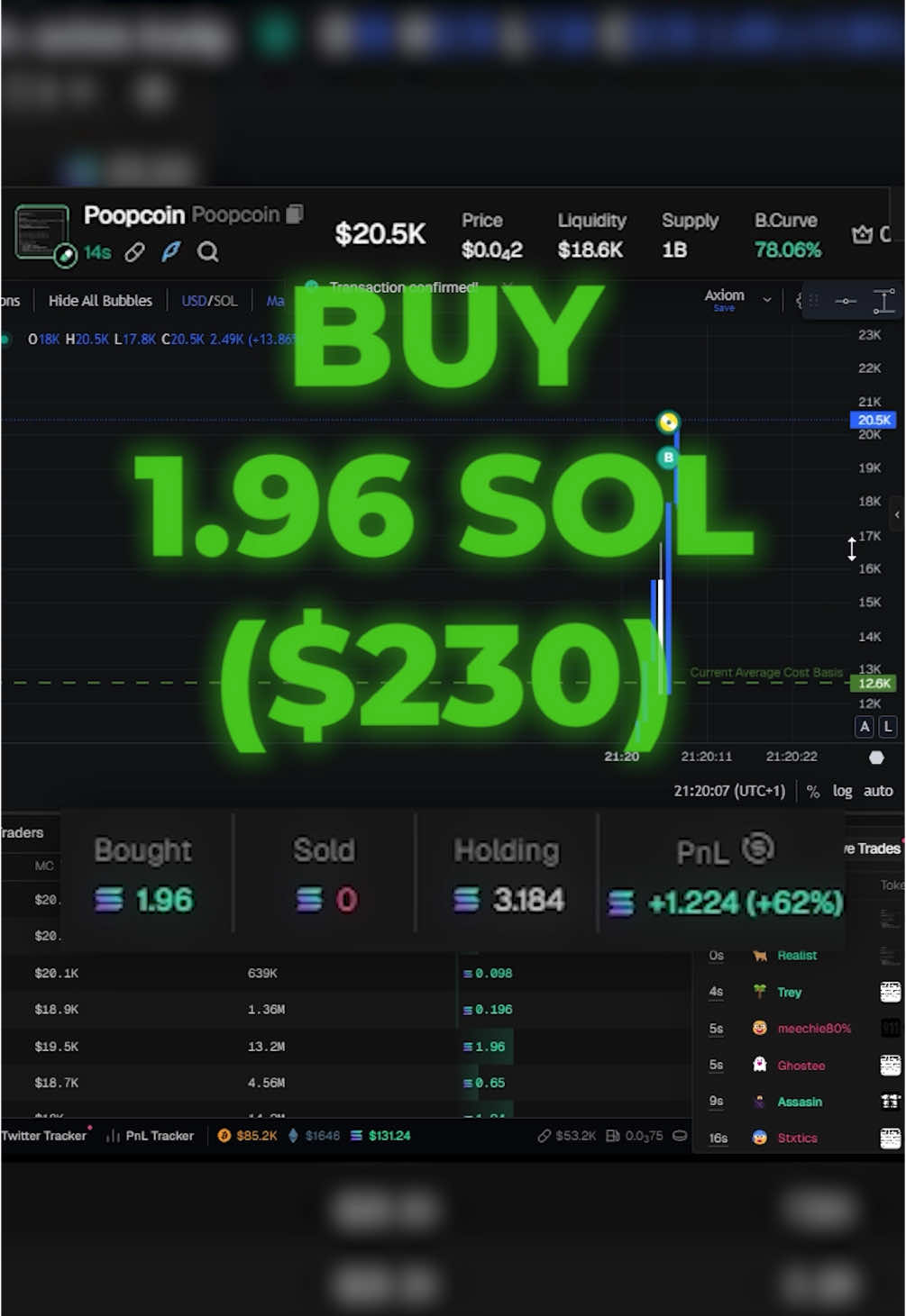How To Make $1,200 In Less Than 1 Minute🔥 #Solana #memecoins #trade 