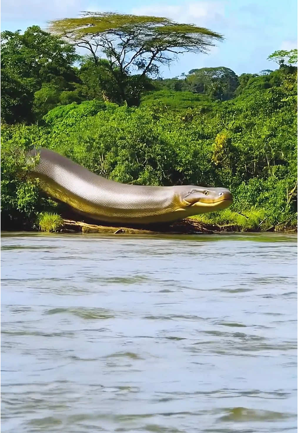 sucuri enorme de 15 metros sai da toca com vontade de comer #viral #amazonia #anaconda #foryoupage 