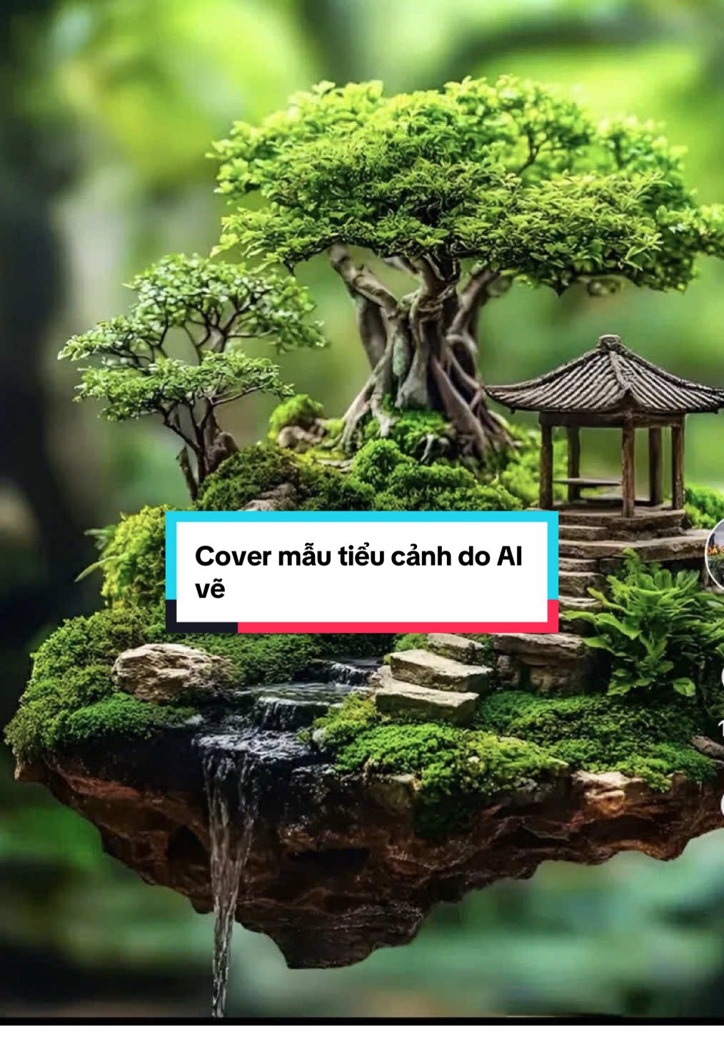 Cover mẫu tiểu cảnh đảo bay do AI vẽ #ngocaquadesign #tieucanh #daobay #AI #becaphongthuy 