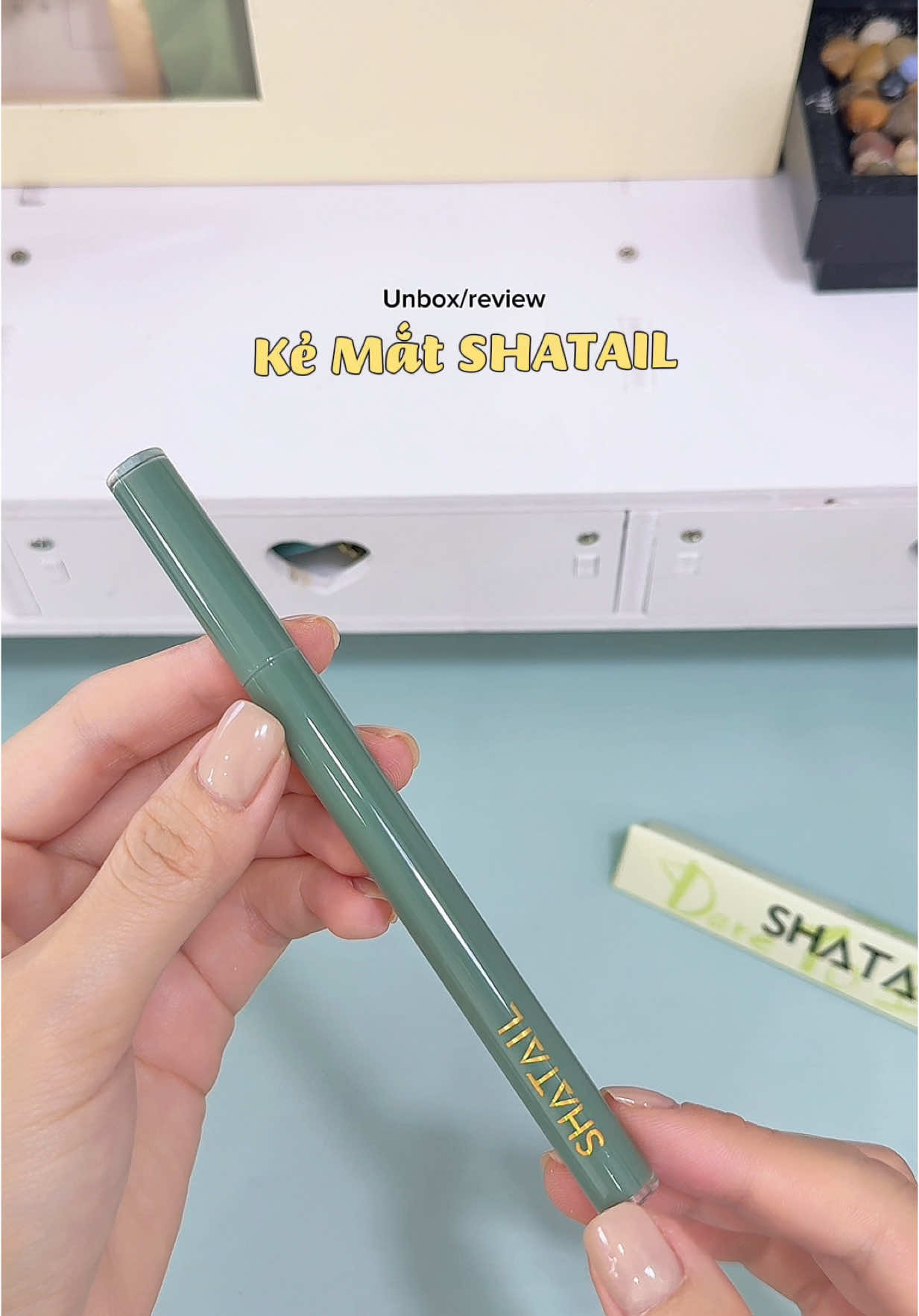 Bút kẻ măt Shatail đầu cọ dễ vẻ, không lem và không thấm nước #kemat #shatail #kematnuoc #trangdiem #butkemat 