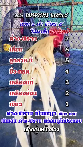 ตำราดี สีไก่ ด่าง-พิรราบ เป็นพญา 13-04 (อาทิตย์)🐓 #ตำราสีไก่ #สีไก่ #ไก่ใต้ไก่เดือย🐓💯  #อนุรักษ์ไก่ใต้🐓  #ไก่ใต้  #ไก่เดือย  #สีไก่วันนี้ #ไก่เดือยภาคใต้ #ราชาไก่เดือย 