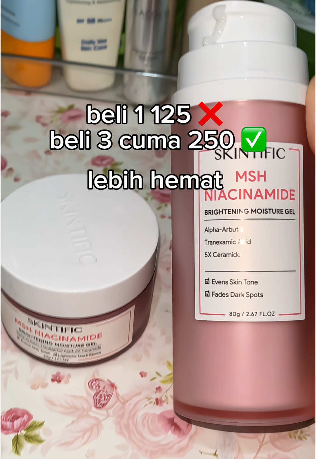pecinta moisturizer skintific yg pink wajib co, karna jatuhnya lebii hematt 💕🤫 #skintific #moisturizerskintific #mshmoisturizer #moisturizerbigsize #promoskintific #fyp 