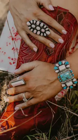 Nothing feels quite like Nizhoni! @Cheyenne Swindle-Negrete  #nizhonitradersllc #sterlingsilverjewelry #navajojewelry #turquoisejewelry #handmadejewelry 