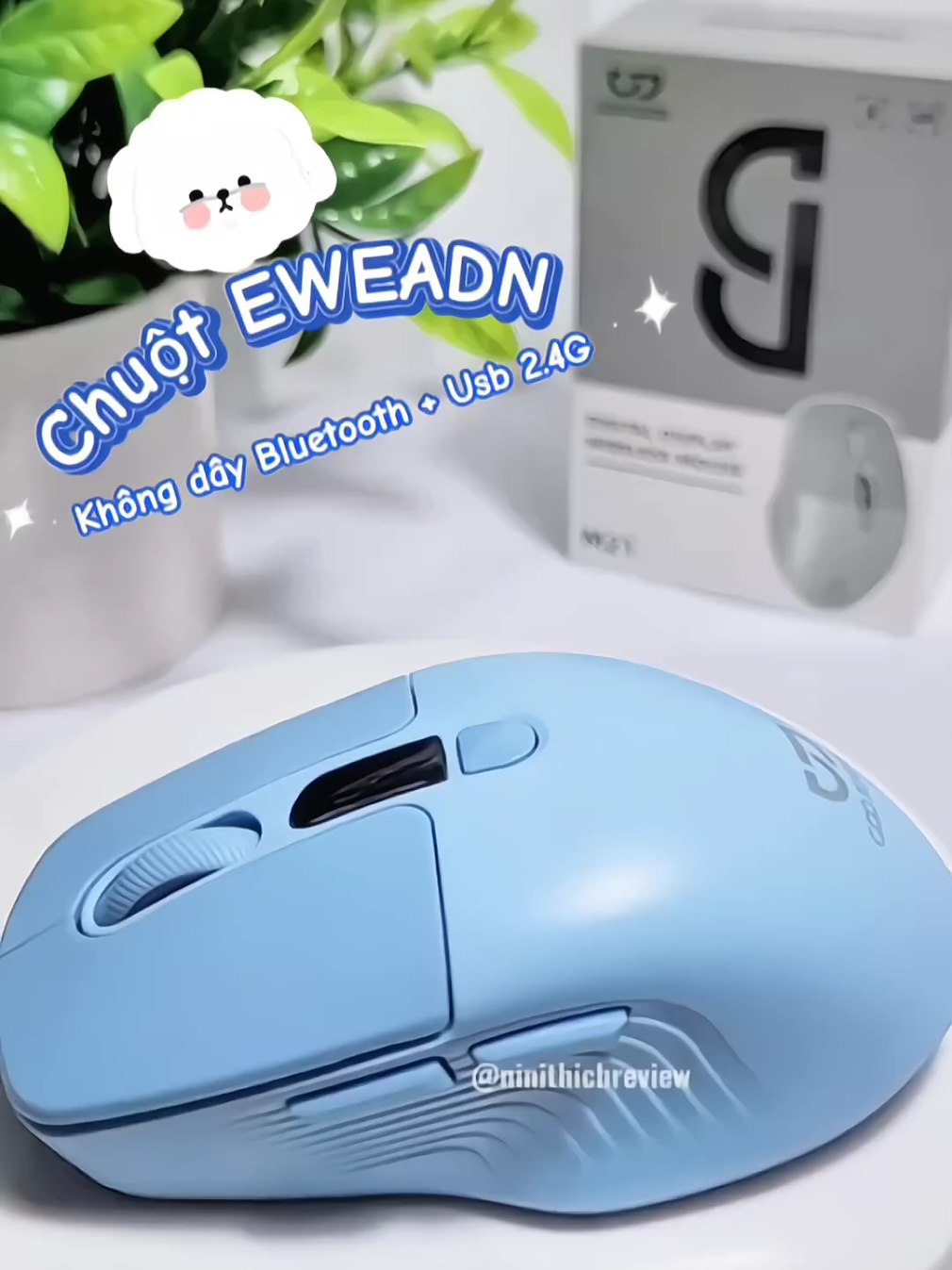 Phần 70: Chuột EWEADN không dây Bluetooth + usb 2.4G, nâng cấp giảm tiếng ồn khi nhấp chuột #chuotmaytinh #chuotkhongday #chuotgoojodoq #ninithichreview #ilovetiktok #viral #xuhuong #trending 