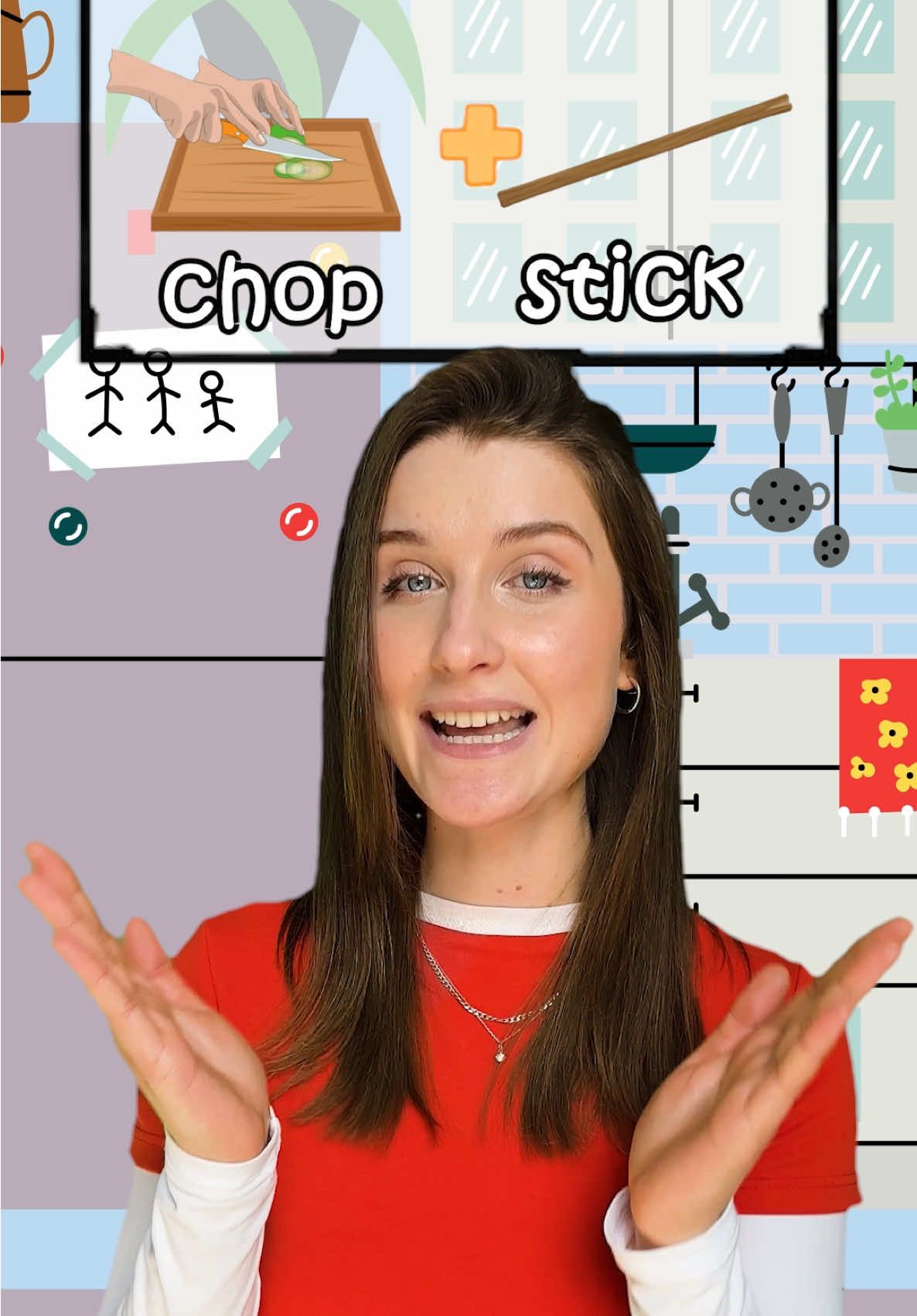 Kitchen Compound Words teapot🫖tablespoon 🥣teaspoon🥄chopsticks🥢 #englishteacher #LearnOnTikTok #esl #learnenglish 