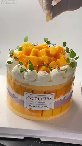 🎂🍰❤️🧁🍥Making a mango taro mash cake: An Immersive Experience #cake #asmr #immersive
