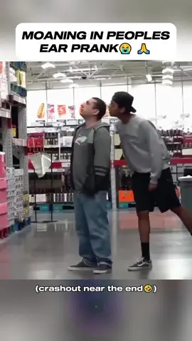 moaning in peoples ear prank!🤣 #prankster #funny #walmart #laughing 