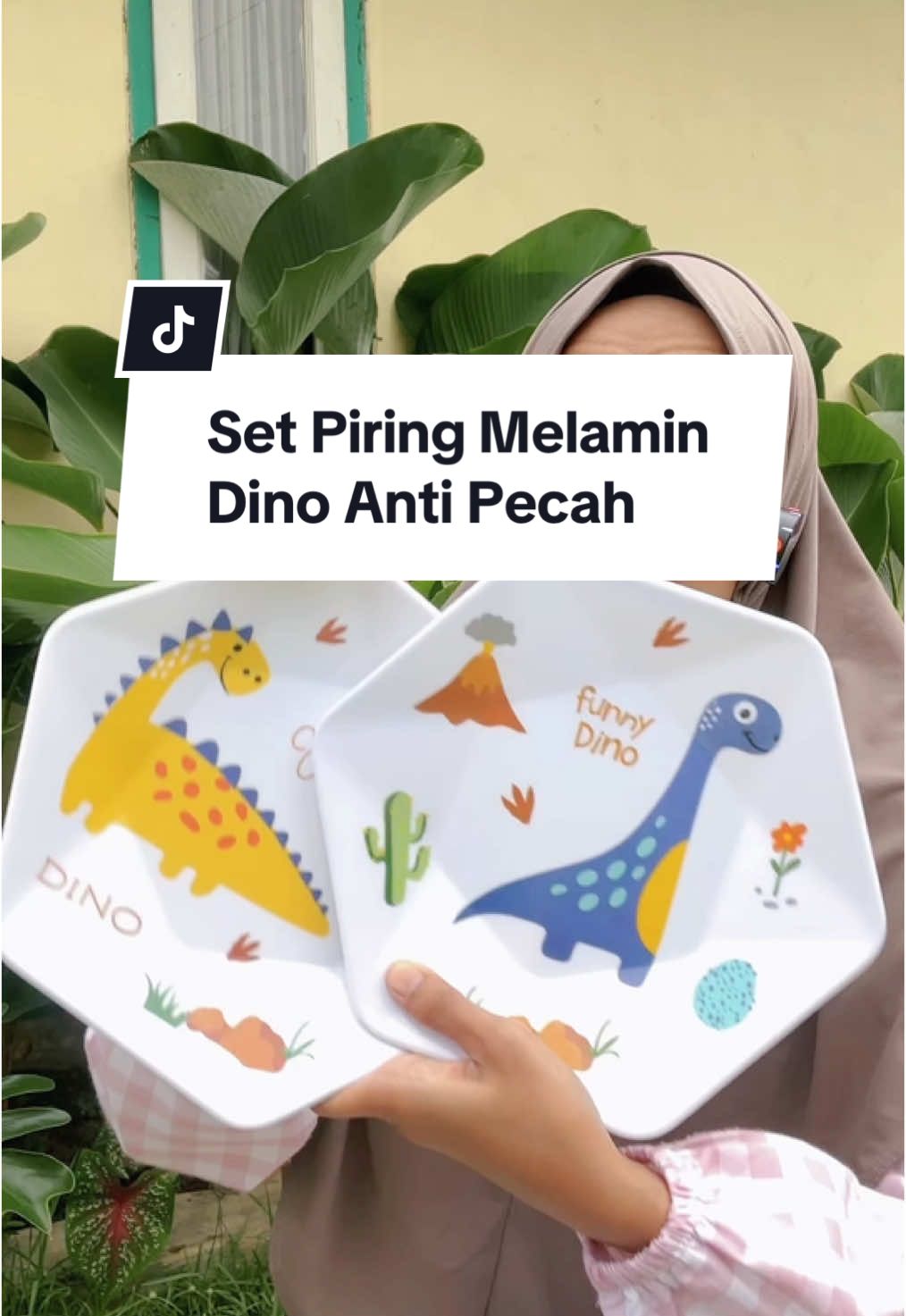 Piring melamin anti pecah gambar dino set piring sendok melamin #piringmakan #piringanak #piringmurah #setpiring 