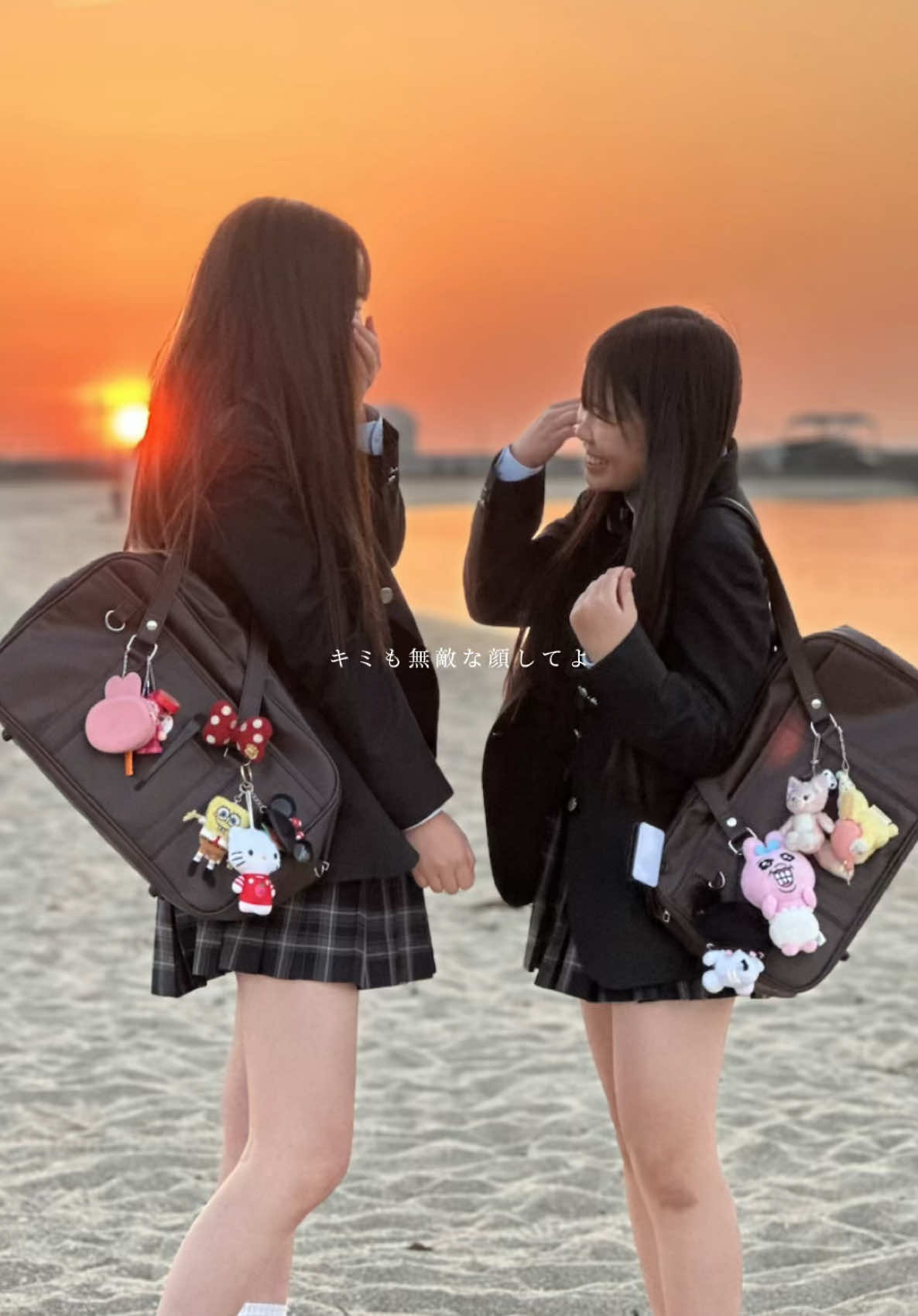 @のぶ ←本アカ #ストリートスナップ #泉南ロングパーク #JK #jkの日常  #高校生 #高校生の日常 #制服 #夕日 #夕陽 #ビーチ #エモい #バズれ #frp #frpシ #おすすめ #おすすめにのりたい #CapCut 