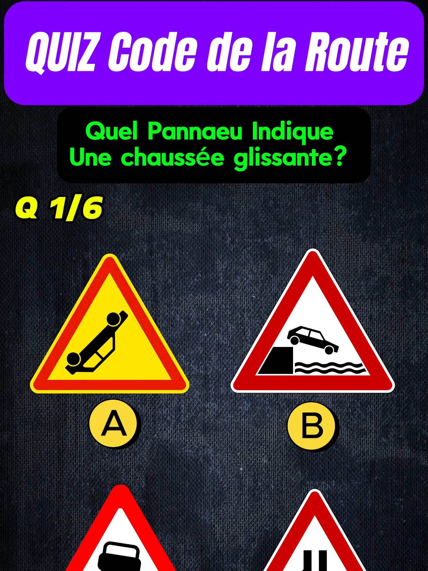 QUIZ sur le Code de la Route 🚦🔥 Apprends le Code de la Route en toute simplicité avec @coderapide ! 📖✨ Des astuces, des quiz et des conseils pour réussir ton examen 🎯✅ Abonne-toi et prends la route vers la réussite ! 🚦🔥 #codedelaroute#revision#examen#permis#conduite#quizfr#circulation#permisdeconduire#examenblanc#conduire #autoecole#quizz#fyp#code_de_la_route#permisfrance