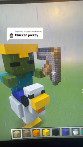 Replying to @Hazza #chicken #jockey #zombie #helmet #picaxe