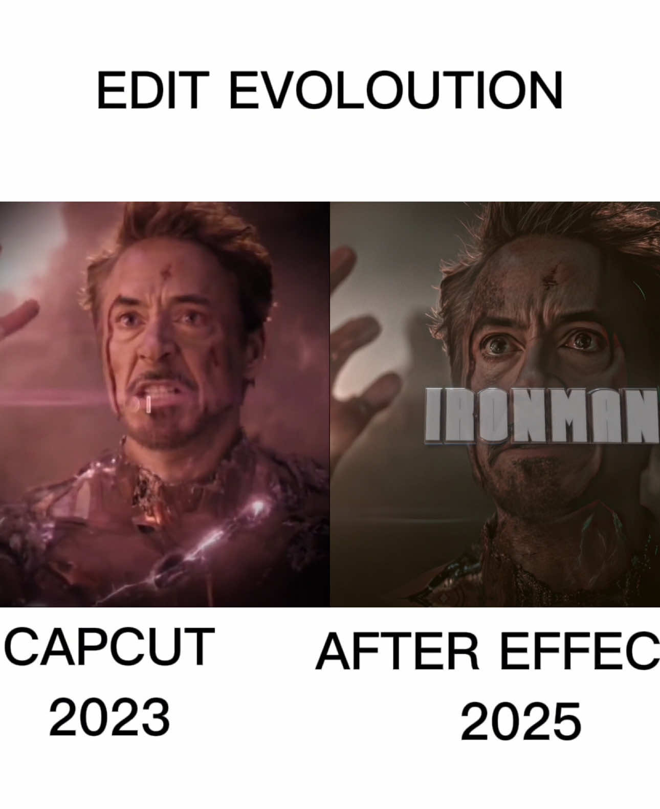 felt like making this to track my progress 😭 come so far | #ironman #ironmanedit #tonystark #tonystarkedit #marvel #capcut_edit #capcut #aftereffects #edit ##fyp 