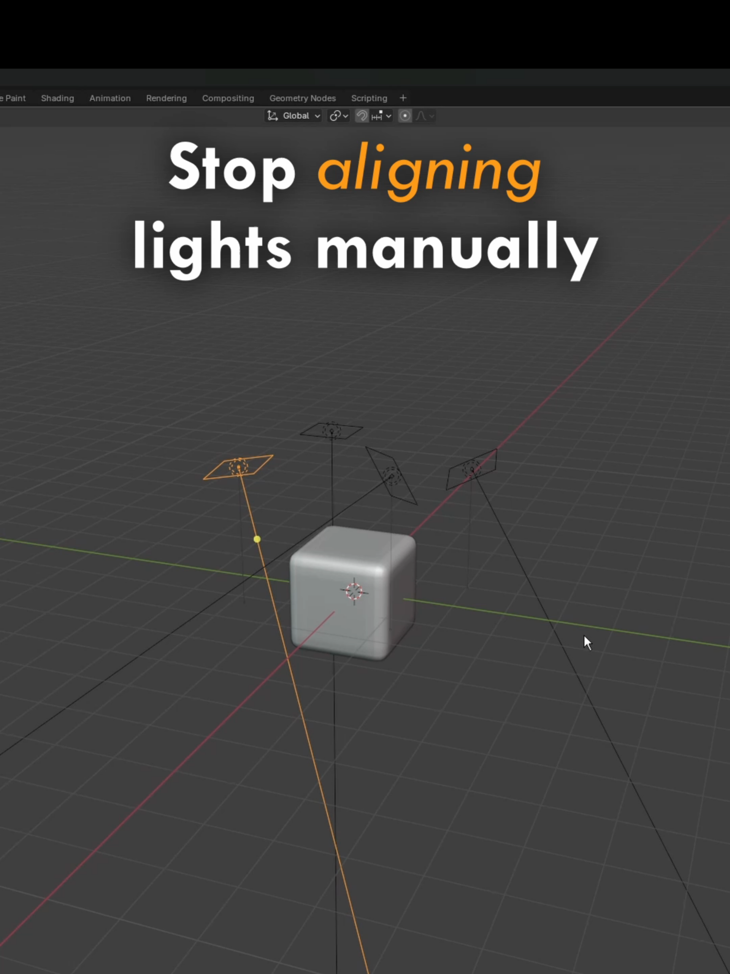 Align lights fast in blender!