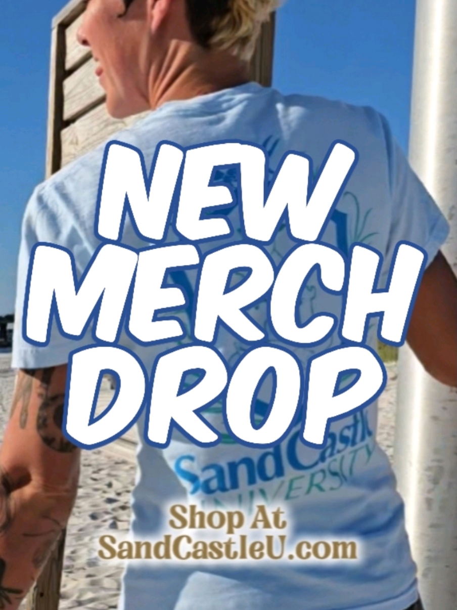 ☀️NEW MERCH DROP☀️ 3 Styles of Comfort Colors Tees and 5 Sticker Designs! Link In Bio #merch #merchdrop #sandcastle #beach #CapCut 