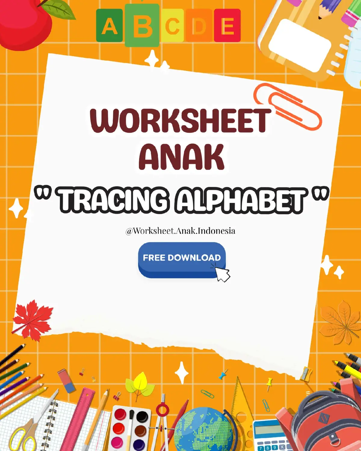 DM saja yang membutuhkan File PDF nya✨ #worksheetsforkids #lkpd #worksheet #alphabet 