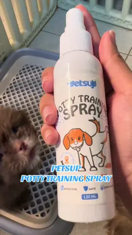 Super effective potty training spray @Petsup #petsup #petsuppottytrainspray #pottytrainapuppy #pottytrainninghacks 