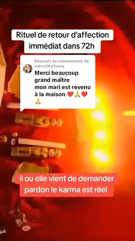 Réponse à @userzzi6a3sxoy  retour d'affection immédiat dans 72h  #videoviral #amour #toutlemonde #vypシ 