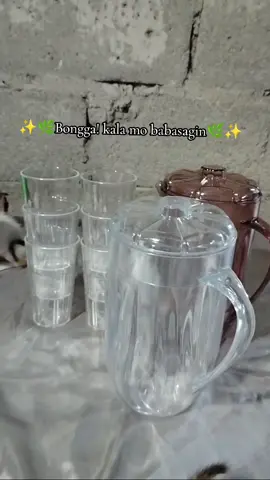 Acrylic Cups 6pcs and Acrylic Pitcher 🌿✨🫧 #Set6pcscups #Acryliccups #Acrylic6pcscups  #acrylicpitcher #Aestheticpitcher #plasticpitcher #transparentpitcher #pitsel 