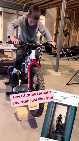 Hey you train just like me! 😁 It’s not always easy for me to do my physical therapy but seeing my idols doing it helps! I’ve been pedaling my heart out for a month, and this weekend I get to hit the track again with my new leg!! I can’t wait! 🏎️