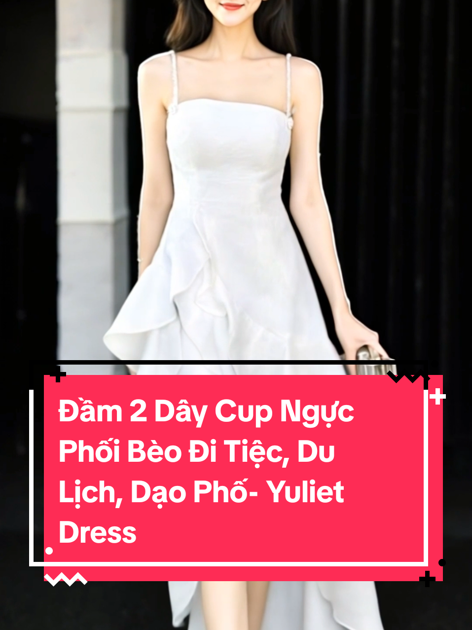 Đầm 2 Dây Cup Ngực Phối Bèo Đi Tiệc, Du Lịch, Dạo Phố- Yuliet Dress - Nữ Women váy thường mặc vay hai day #sansale1k #váy #outfit #shopping #tiktokshop #sansale #chayvay #chânváy 