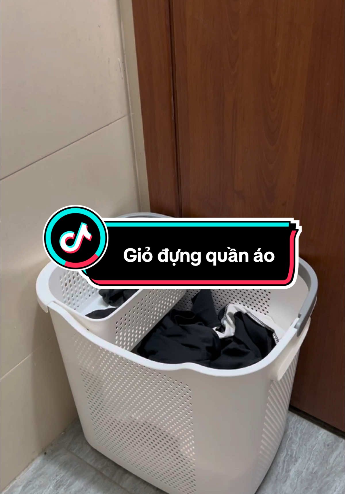 Giỏ đựng đồ giặt, giỏ đựng quần áo nhựa có quai xách chia 2 ngăn đựng đồ bẩn nhựa siêu bền #giodungdogiat #giadungtienich #giadungtienloi #giadungthongminh #xuhuong 