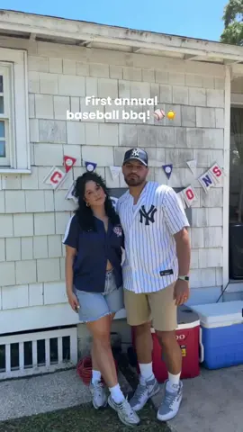 Backyard bbq season is here! Our first annual baseball bbq was a success! ⚾️☀️ #hostingideas #hosting #bbqideas #hostingathome #backyardbbq #partyideas 