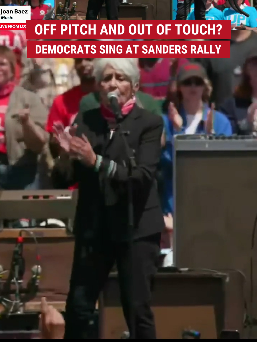 DIAMONDS AND 'BUST': Democrats show they’re more focused on singing than solutions, as far-left lawmaker @bernie taps Joan Baez to take jabs at @realdonaldtrump and the White House during a rally in Hollywood.