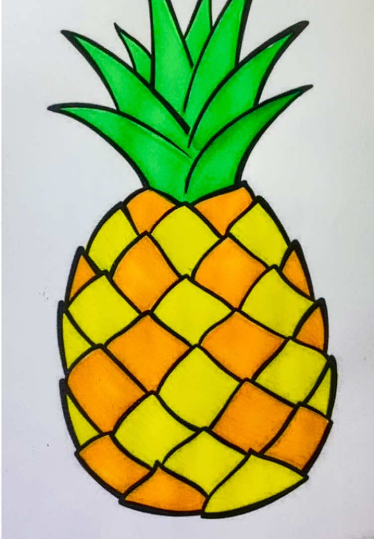 Abacaxi 🍍🍍🍍… #fyp #colorindo #foryoupag #coloringbook #satisfyingvideos #asmr #colors #fruta #fruit #pineapple #abacaxi 