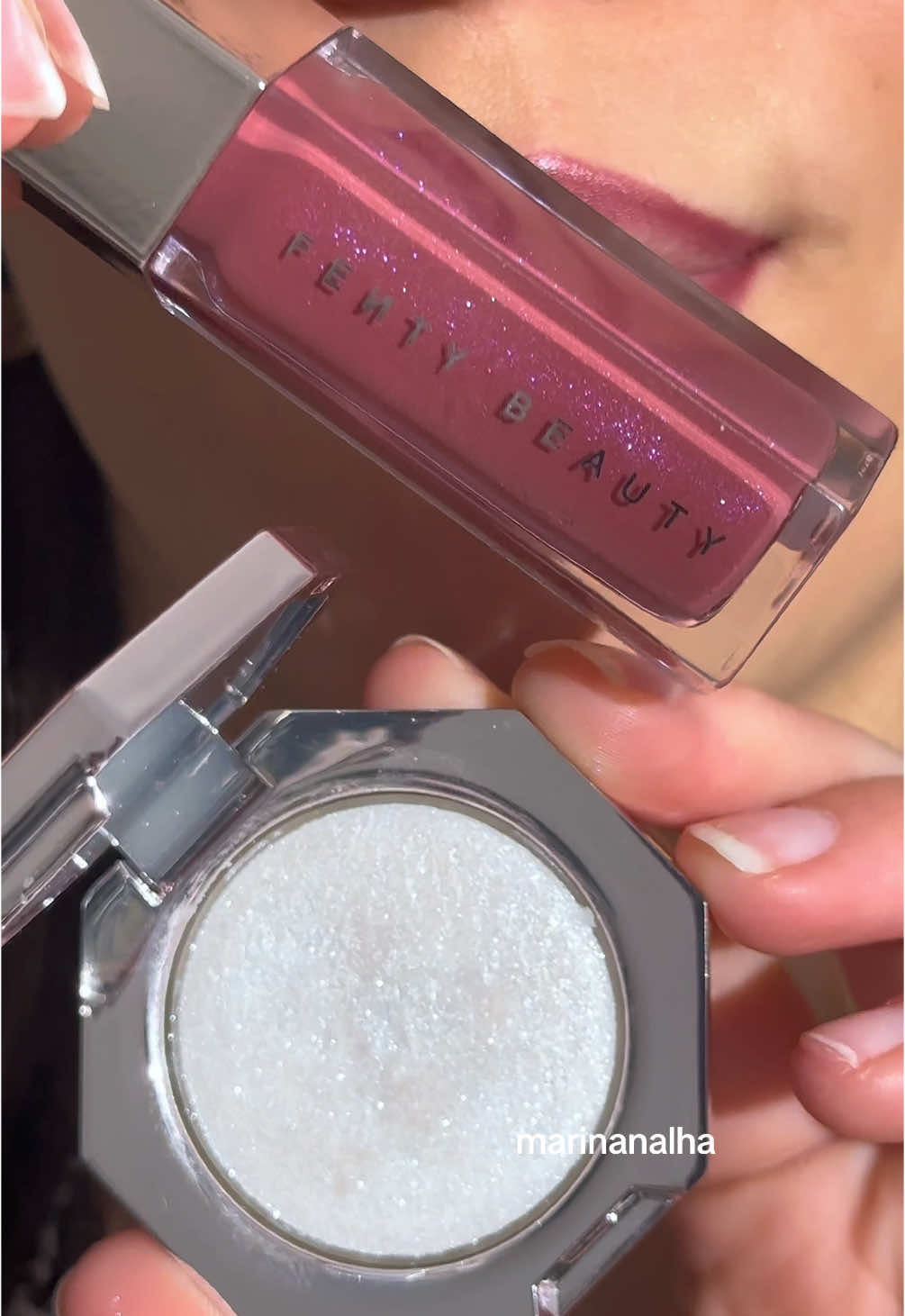 Making it super sparkly ✨ Did it work?? 🤩 #fentybeauty #lipcombo #lipswatch #makeuptrends #viralmakeup @Fenty Beauty 