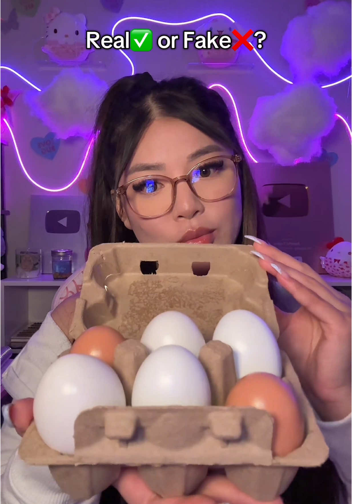 Real or fake with 🥚 #asmr #realorfake #fakefood #satisfying #fyp 