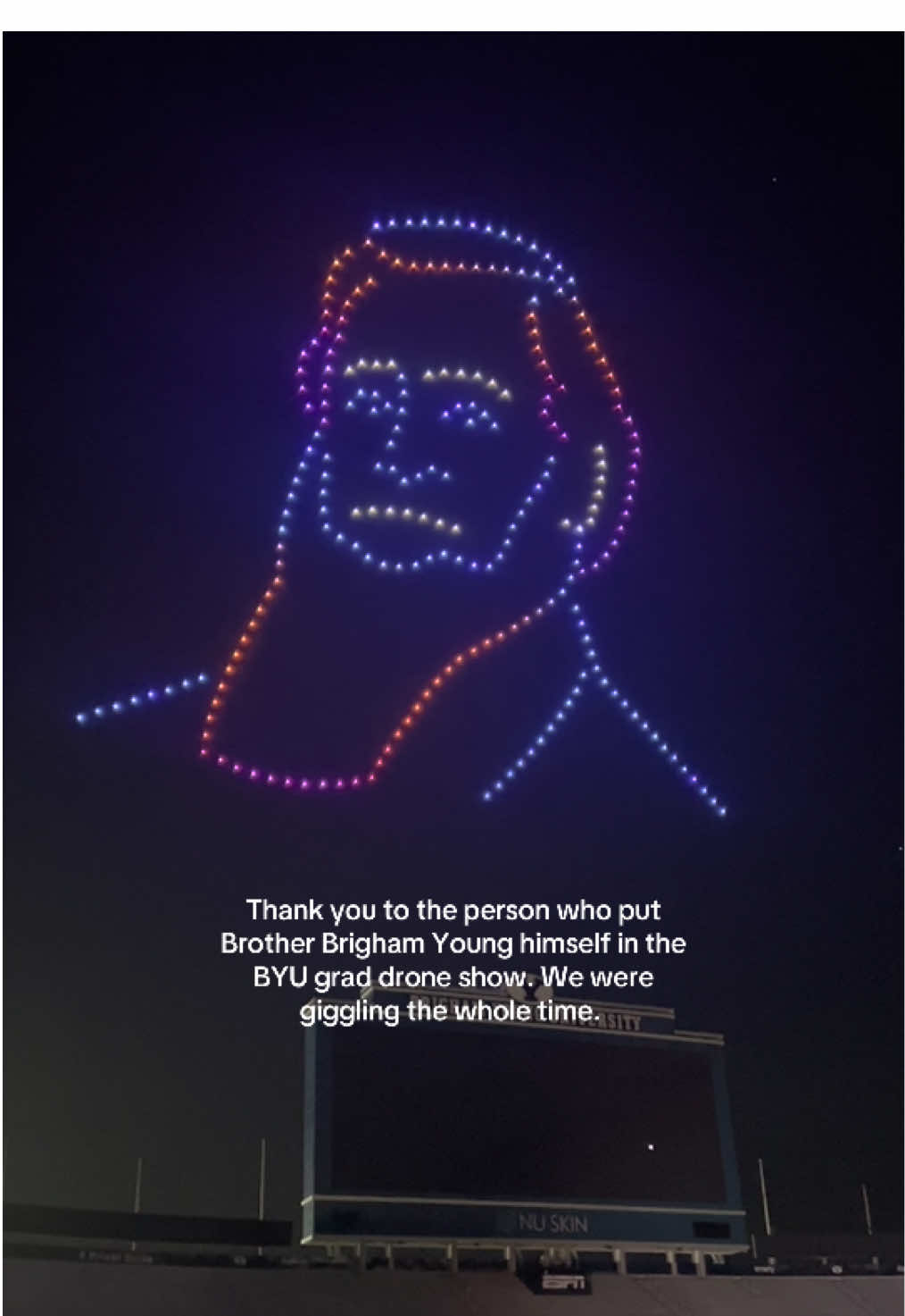 most hype drone show of all time #byu #provo #utah 