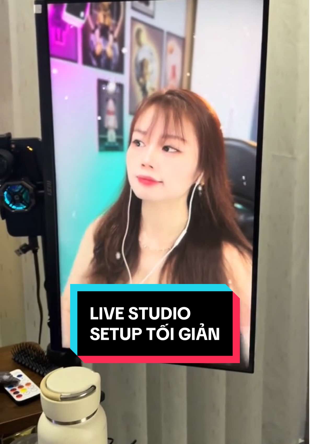 Live Studio bằng điện thoại với combo đèn tiết kiệm cho idol mới #tiktokstudio #livestream #hátlive  