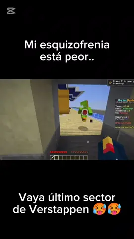 Vaya último sector de Verstappen 🥵🥵 #maxverstappen #Minecraft #gameplay #humor 