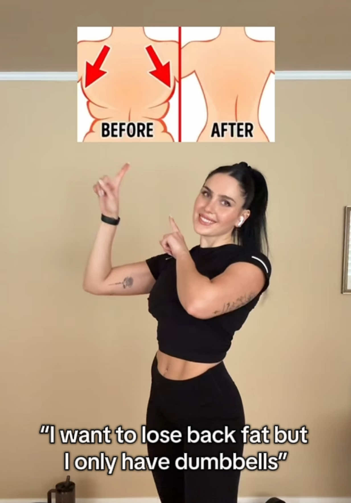 Tone your back before summer with your dumbbells at home or the gym😉  #backworkout #dumbbellworkout #fatloss #homeworkout #upperbody #fypシ 
