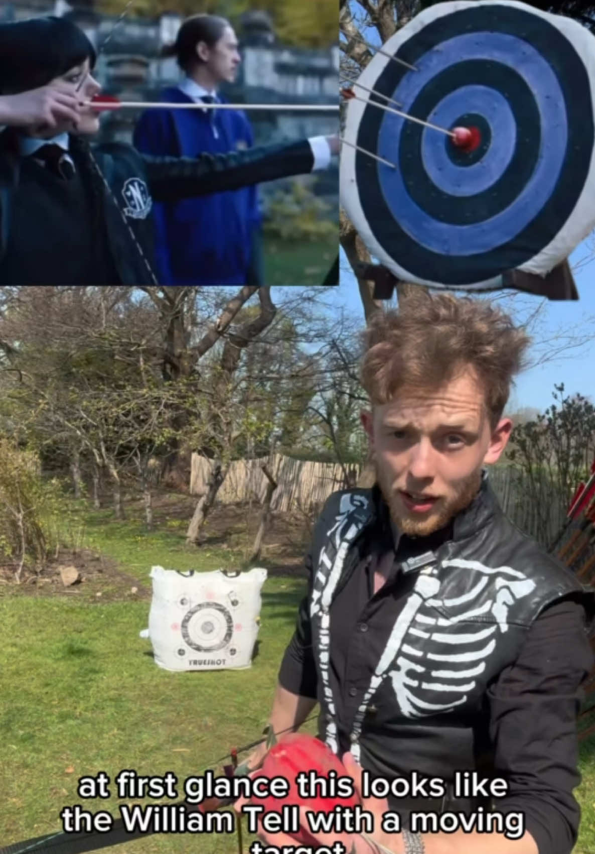 Last time I tried this it took 3 days and a bunch of blisters, so I’m either getting better or luckier!  Anyways, if you like this stuff, go follow Anni, she’s cool! #fantasy #archery #archer #trickshot #wednesday #nerd 