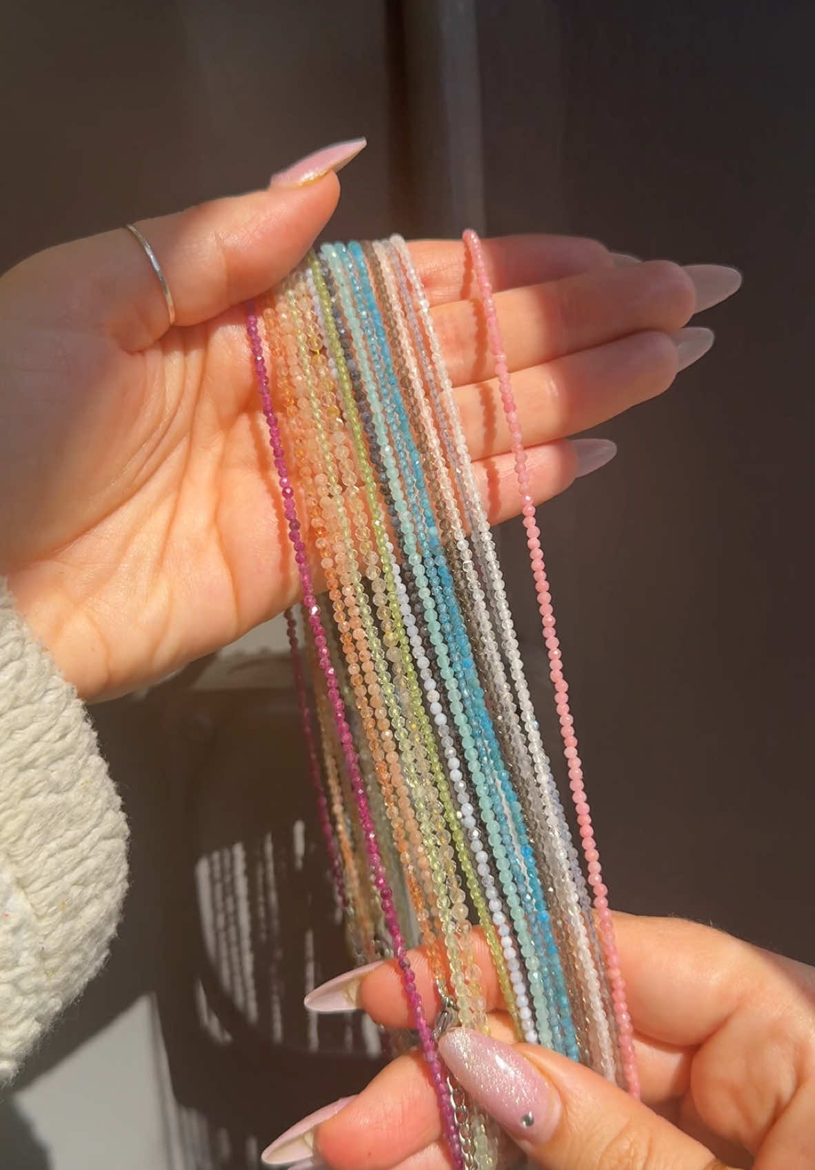 Our beaded necklaces are back 💎 #crystalsoftiktok #jewelry #crystaltok #TikTokShop #shopping #gemstone #crystal #necklace 