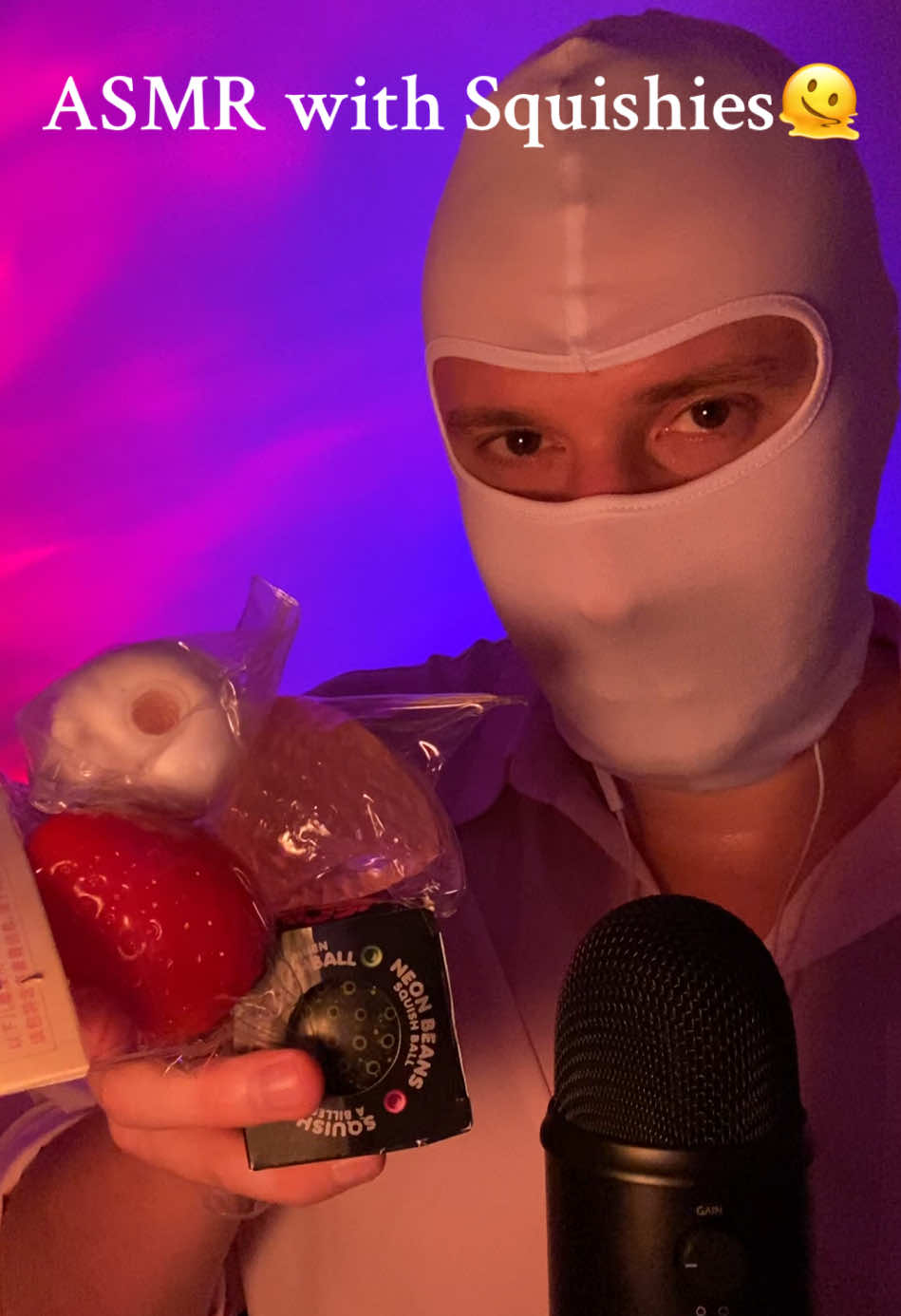 ASMR with new Squishies, which one is your favourite? ☺️ #asmr #maskedasmr #squishies #maskedman #foryou #fyp  #satisfyingasmr #crunchyasmr #asmrtist #maskedmen 