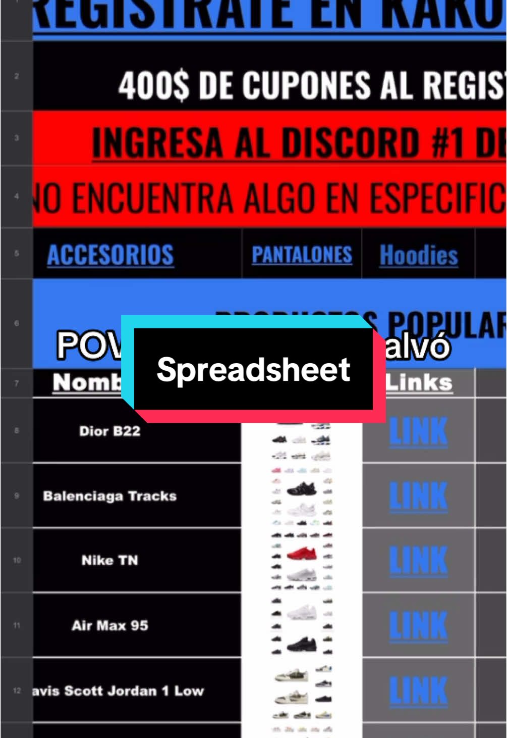 Link en mi biografía 🇨🇷📦 #streetwear #kakobuy #fashion #finds #moda #costarica🇨🇷 #spreadsheet 