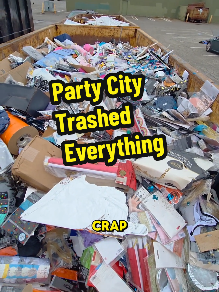 Party City threw out the whole entire store instead of donating! This is sickening 😢.  What would you do?  #party #sad #dumpsterdiving #money 