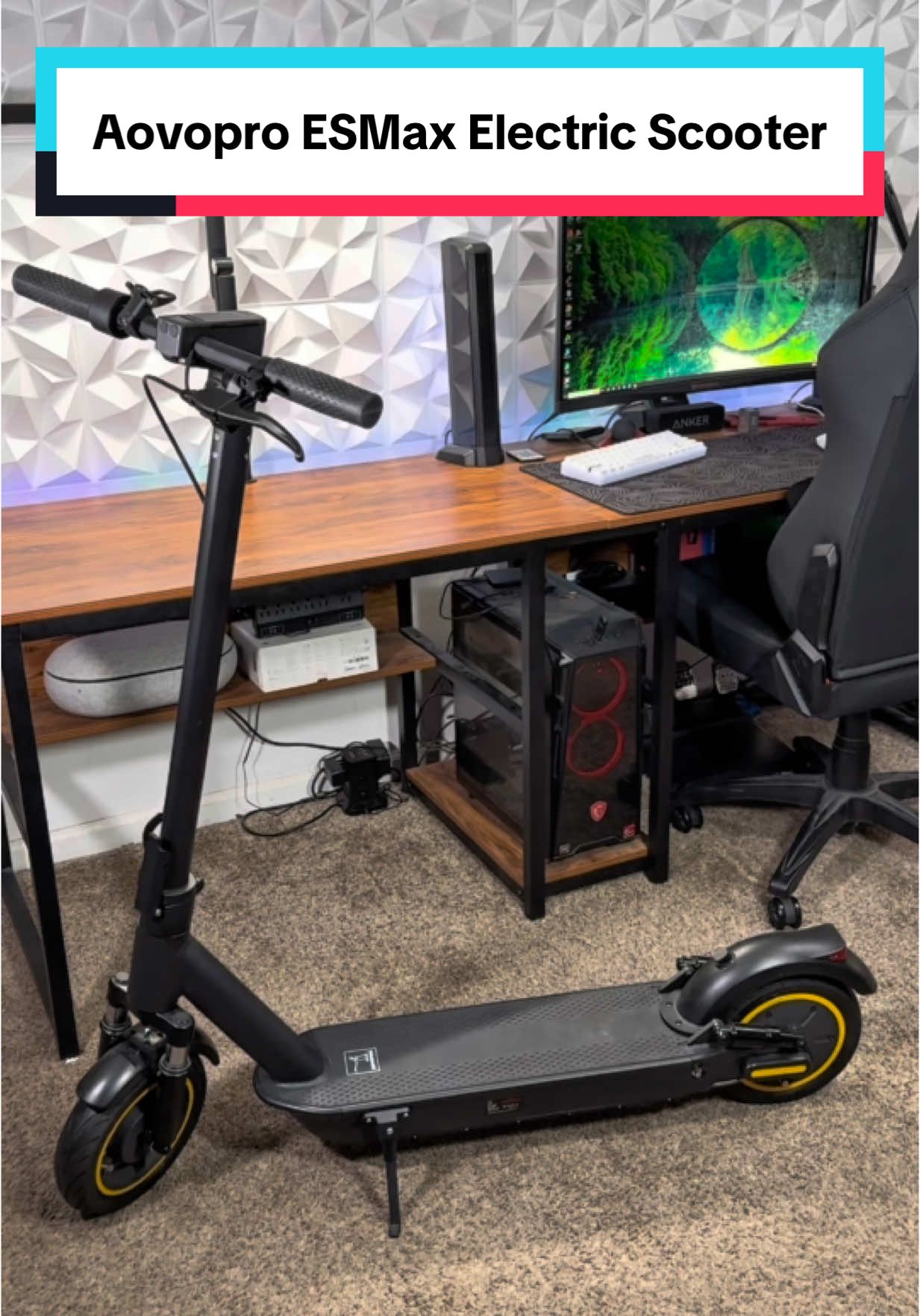 Aovopro ESMax Electric Scooter on a big discount right now. #electricscooter #webbtech #springtok #tiktokshoprestock #tiktokshopspringglowup #spotlightfinds #treasurefinds 