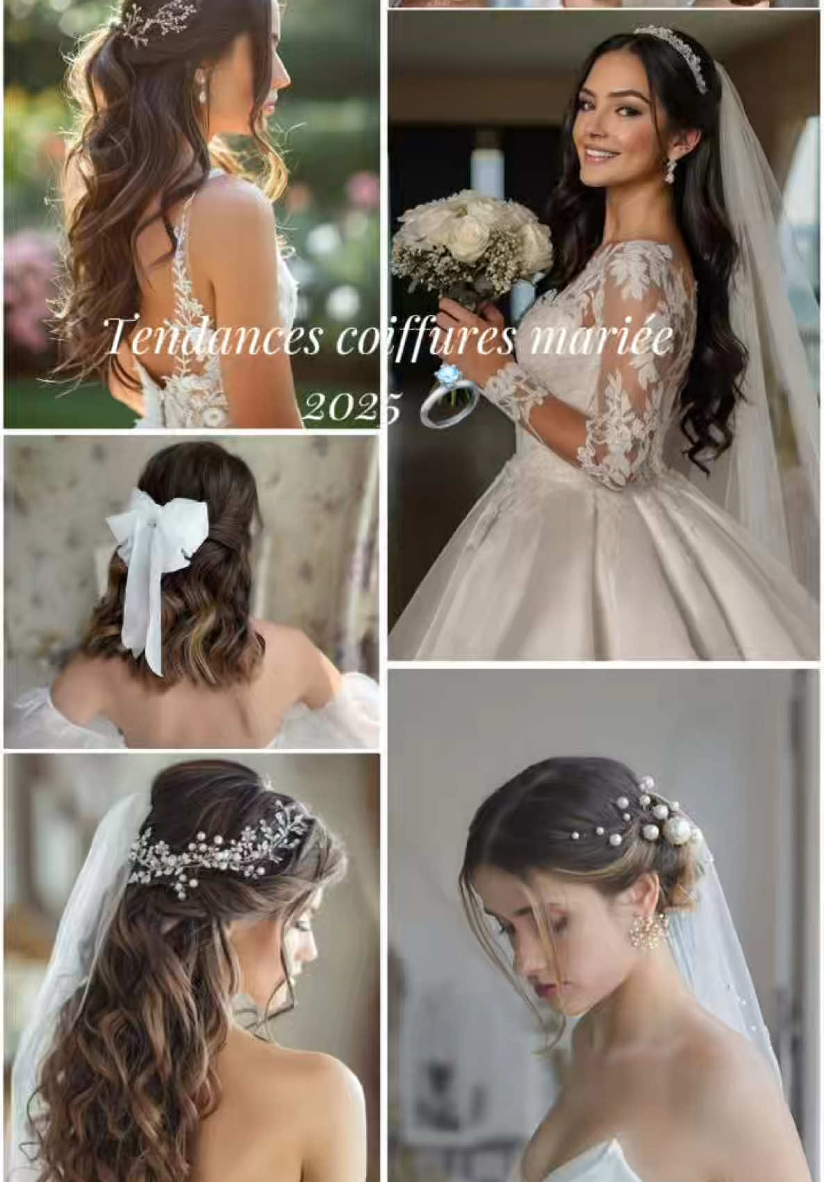 Tendances coiffures mariée 2025 💍 ✨ Noeuds : Une touche romantique et chic ✨ Perles : Élégance intemporelle ✨ Chignon banane : Glamour à la française ✨ Cheveux lâchés : Naturel et bohème ✨ Chignon plaqué : Moderne et sophistiqué ✨ Demi-attaché : Équilibre parfait ✨ Queue de cheval : Simple et élégante Laquelle vous fait craquer ? #comeetwedding #mariage💍 #mariage2025 #pourtoii #inspirationmariage #romantique #idéesmariage  #mariage #mariage2025 #jourdemariage #vidéo_virale #futuremariée #coiffuremariée #tendances2025 #brideinspiration 
