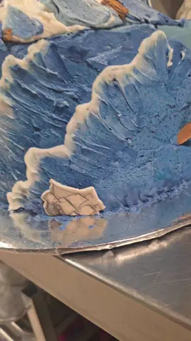 this has got to be my best cake yet! thank you to @Jorge Rivera-Herrans  for being an inspiration and thank you to @Neal Illustrator for having a beautiful rendition of Poseidon #epicthemusical 