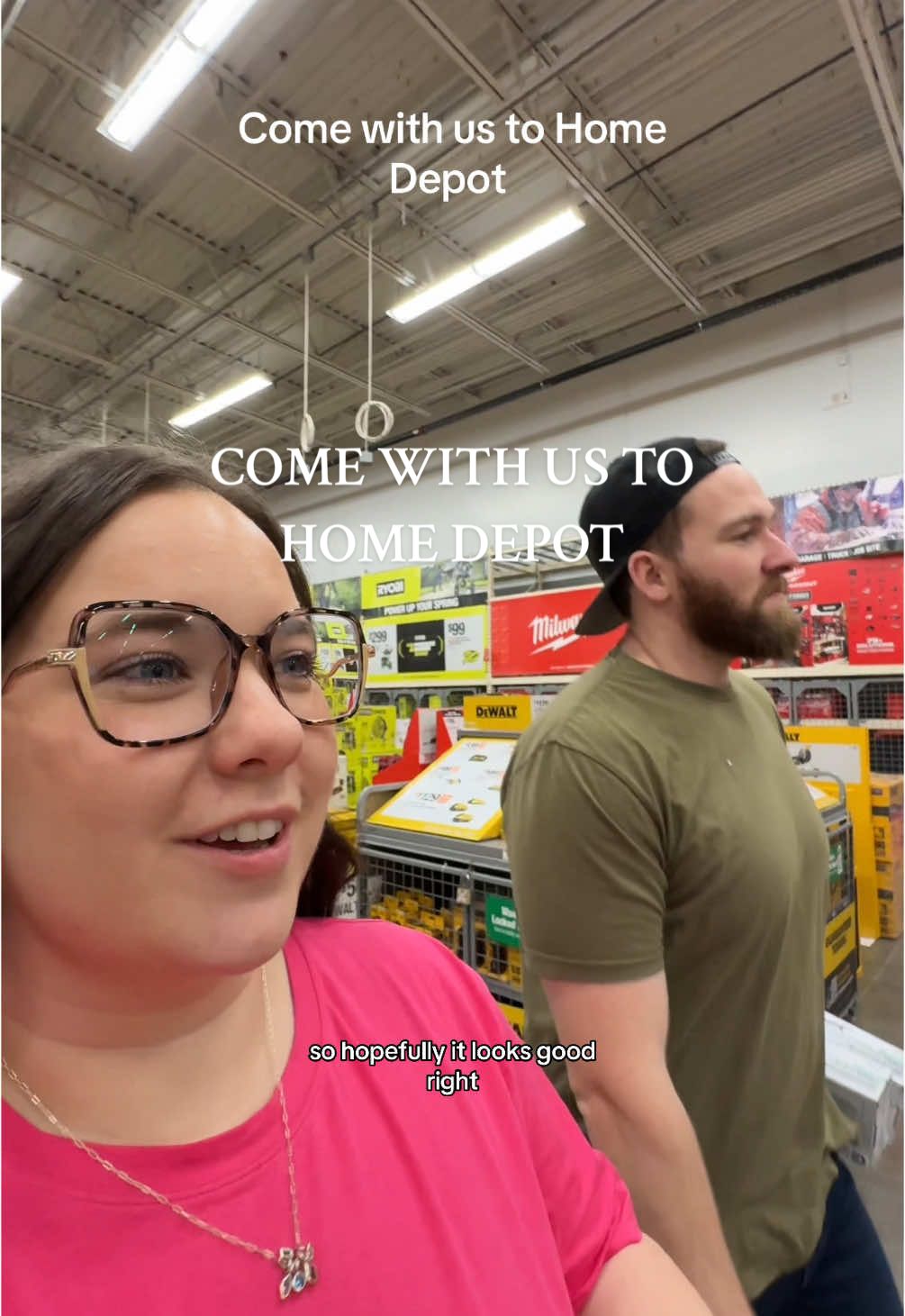 He literally had to hunt down our order for like 30 minutes😅 #homedepot #marriedlife #marriedcouple #husbandandwife #comewithus @The Home Depot 