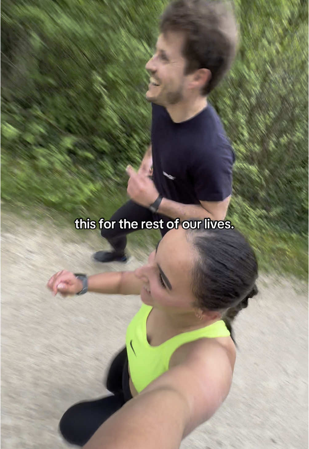 kiss & run, forever 💕@Mikaël BRNT #Running #Love #couple #run #athlete 